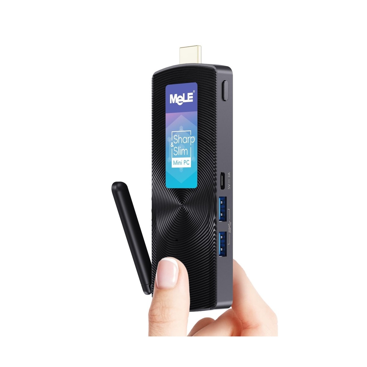 MeLE PCG02 Fanless Mini PC Stick Windows 11 Home Celeron N4000(up