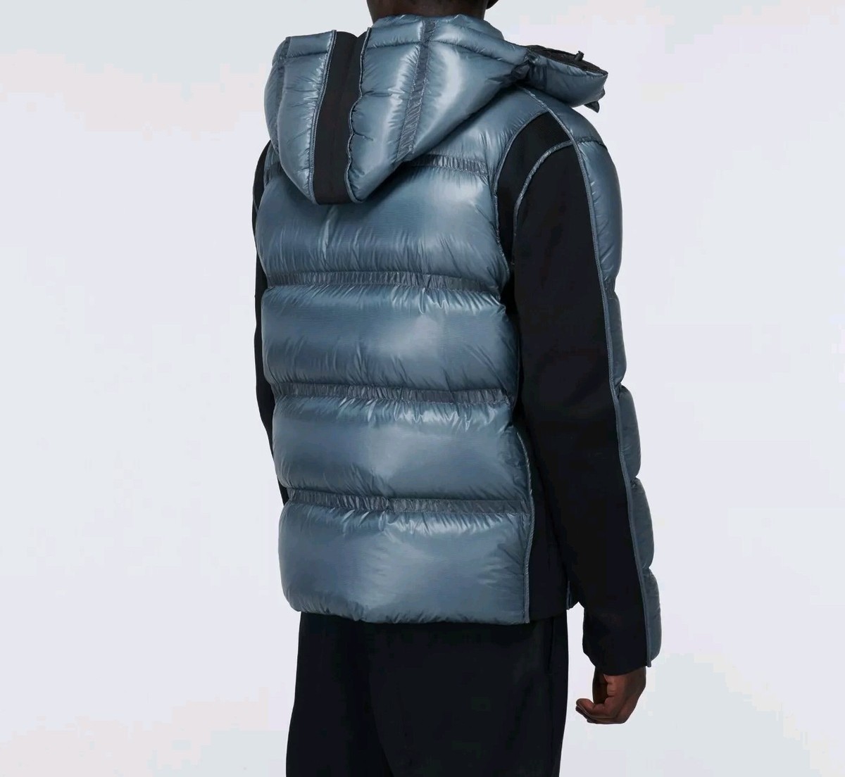 NO CUSTOMS TAX) MONCLER Genius C. Green Ramis blue hooded down