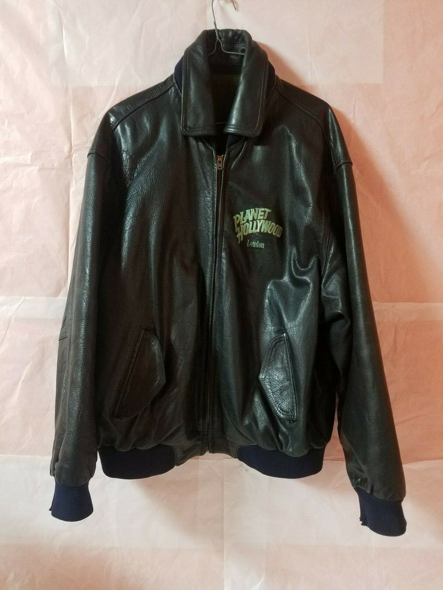 PLANET HOLLYWOOD LONDON REVERSIBLE LEATHER JACKET Extra Large | eBay