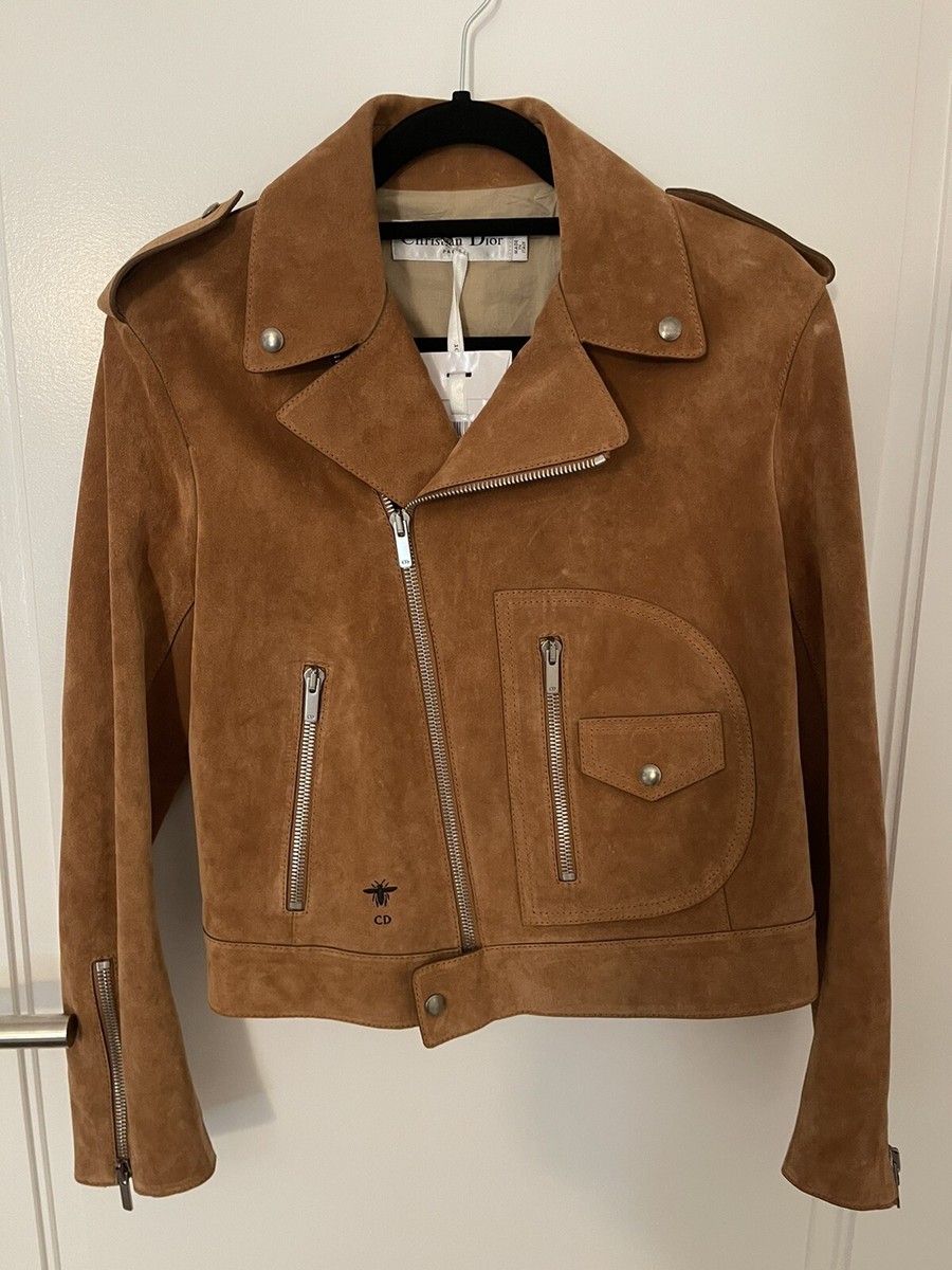 NWT 2021 Christian Dior suede Biker Jacket size 38 $6000 | eBay