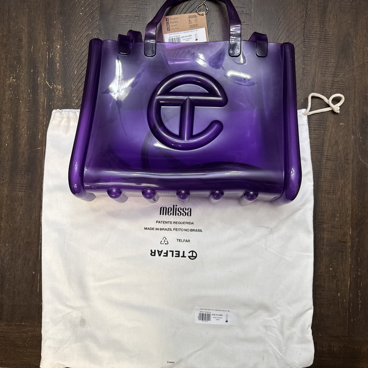 New W/ Tags Melissa X Telfar Medium Jelly Shopper - Purple | eBay