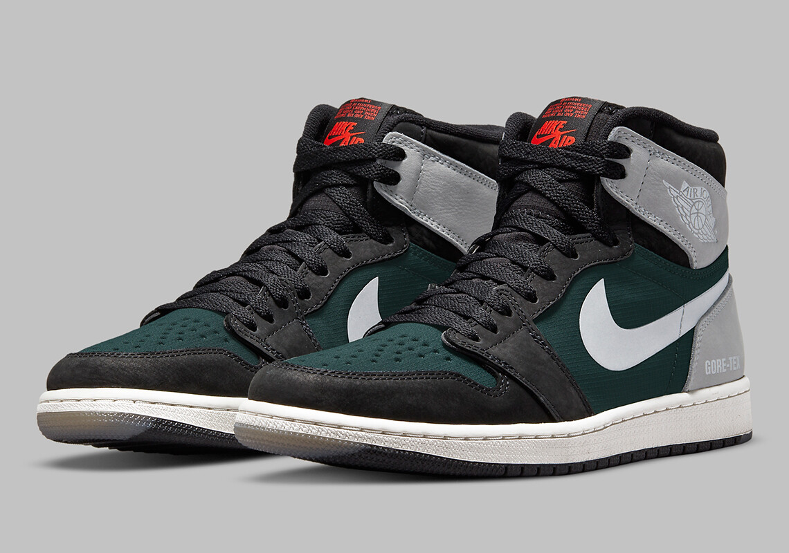New Air Jordan 1 Retro High Element Gore-Tex Black Particle Grey