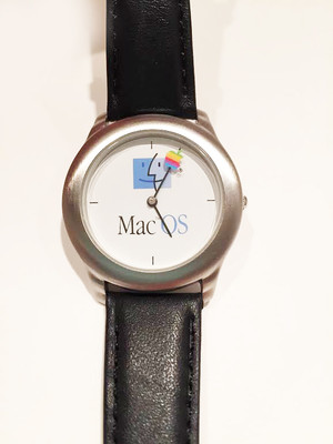 Apple Mac OS Watch w/ Floating Apple Second Hand - Vintage, Hard