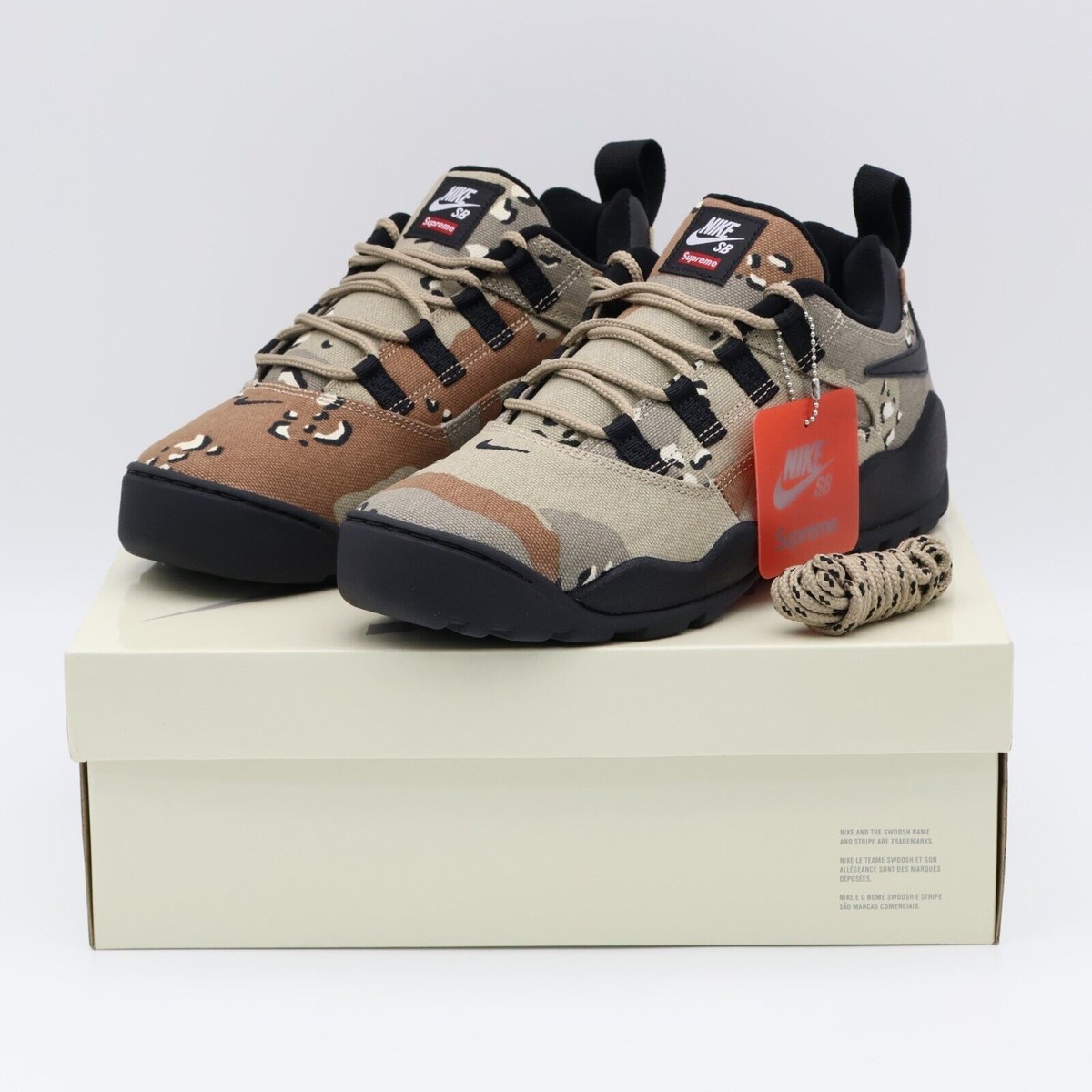 FQ3000-200 Supreme Nike SB Darwin Low Desert Camo Khaki Archaeo