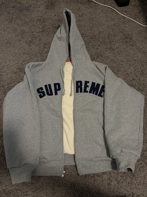 Supreme Arc Thermal Zip Up Hooded Sweatshirt 'Heather Grey' | eBay