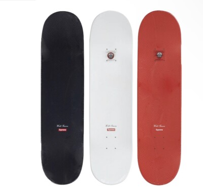 Supreme SS23 White, Black, & Red Tonal Box Logo Skateboard Deck