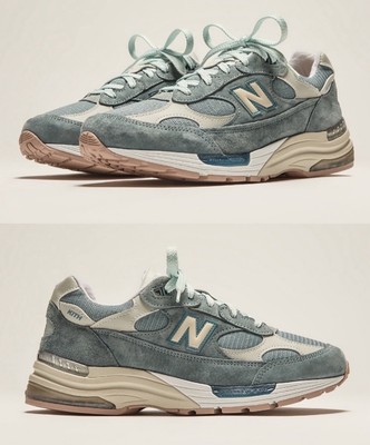 KITH × New Balance Osaka 992 Light Blue Suede U992KT Men's Size In