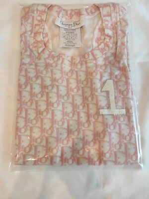 Christian Dior Vintage Trotter Logo Sleeveless Tank Top Pink x