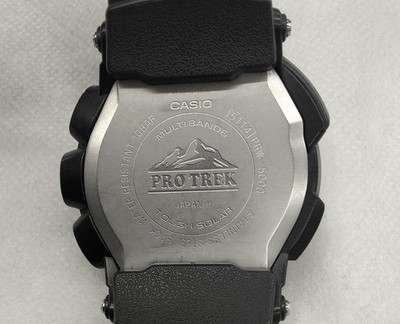 CASIO PROTREK PRW-5000 Solar Radio Quartz Men's Watch Black Dial