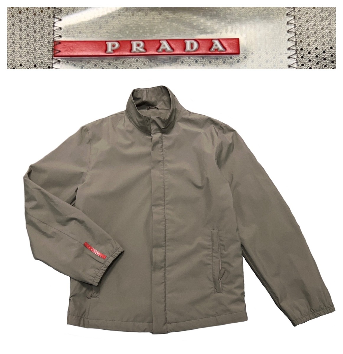 Mens PRADA Sport Art.SGV84A Gore-Tex Zip Jacket Windbreaker Red