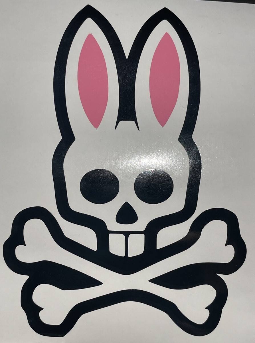 Psycho Bunny Vinyl Decal For 5.75” tall x 4” wide. Freebies With