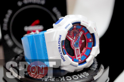 Casio G-Shock Blue and Red Big Face Men's Watch GA-110AC-7 GA110AC