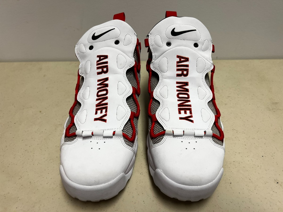 Men's Nike Air More Money Uptempo Habanero Red / White/ Black