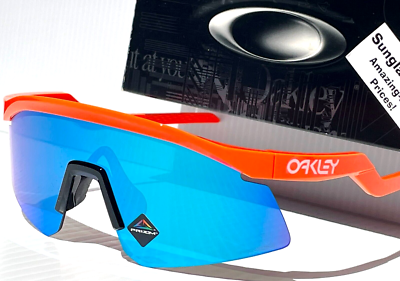 NEW Oakley HYDRA Neon Orange PRIZM Sapphire Blue Lens Sunglass
