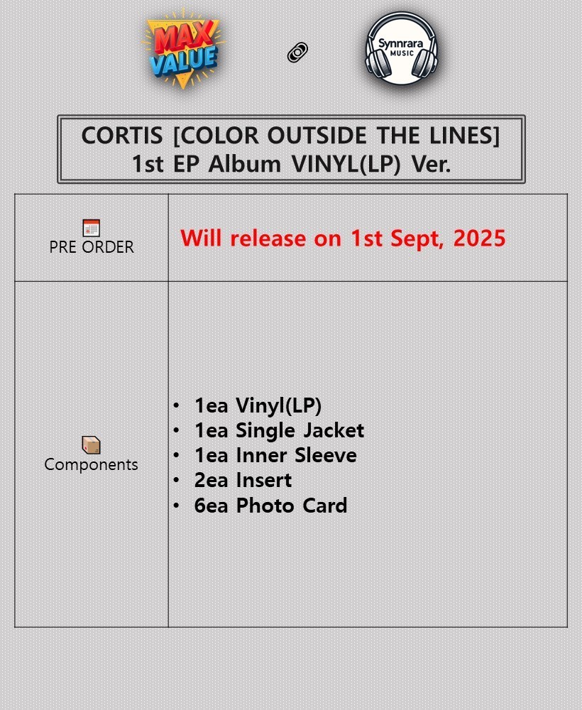 CORTIS [COLOR OUTSIDE THE LINES] 1st EP Album VINYL Ver/LP+2