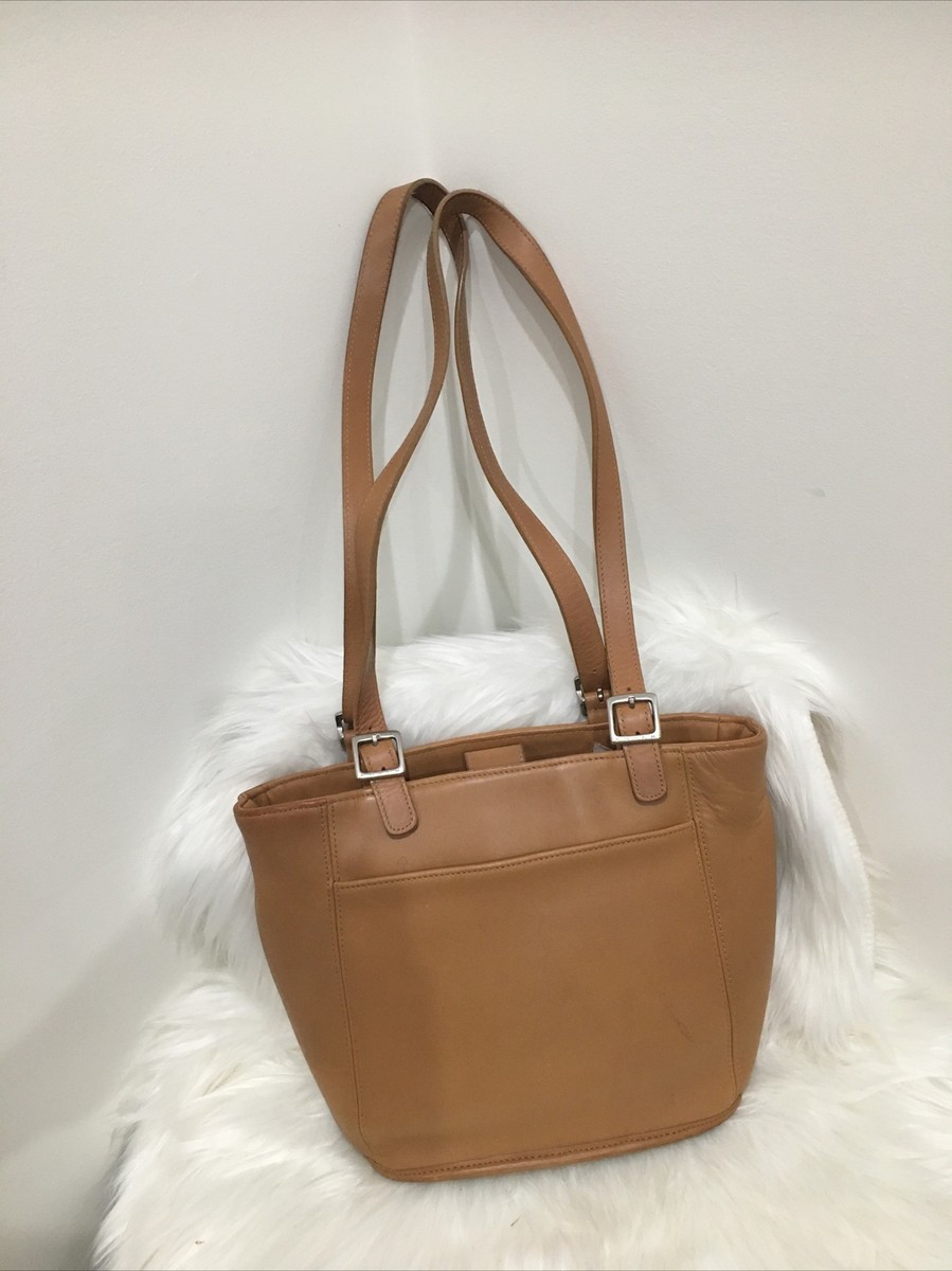 Vintage Coach D9P 6008 Cow Hide Brown Tan Leather Bucket Tote