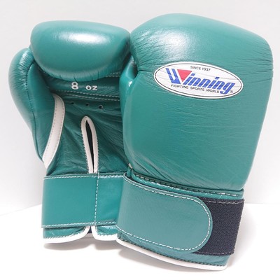 Winning 8oz Boxing Gloves Green MS-200B | eBay