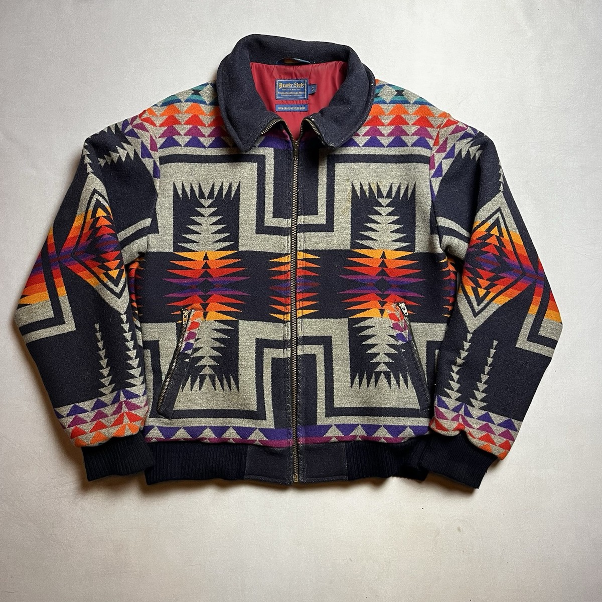 Vintage Pendleton Beaver State Aztec Chief Joseph Wool Pattern