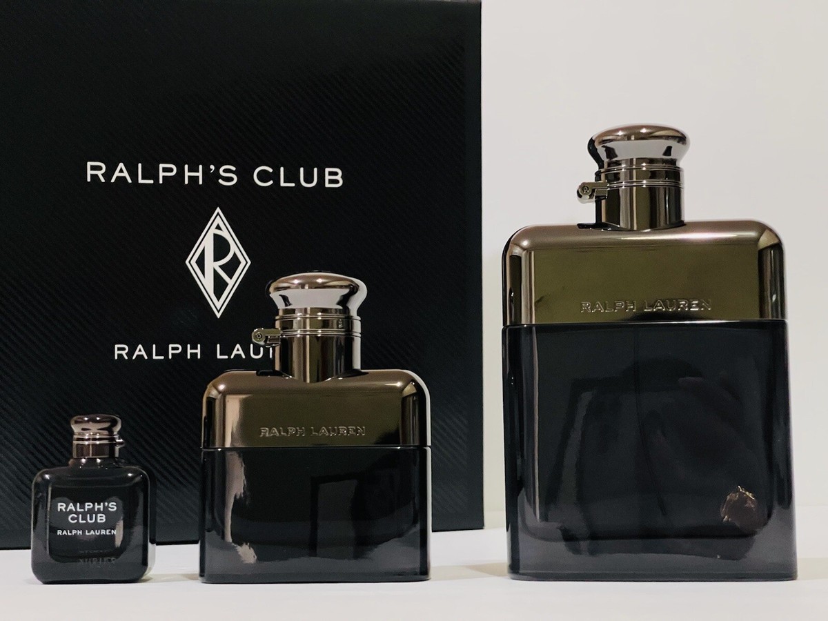 RALPH'S CLUB RALPH LAUREN MEN COLOGNE GIFT SET EDP SPRAY 3.4 OZ +