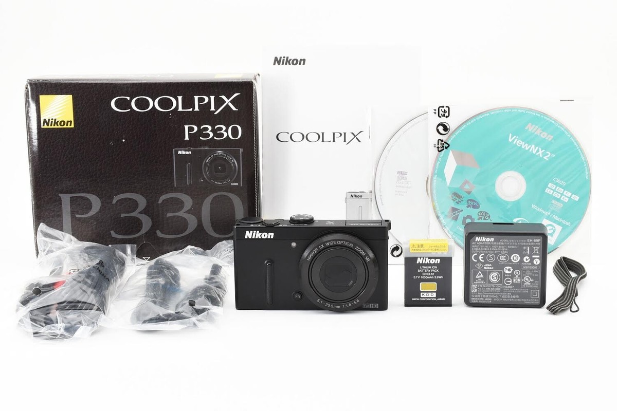 USED Nikon COOLPIX P330 12.2MP 5x Zoom Lens Digital Camera Black