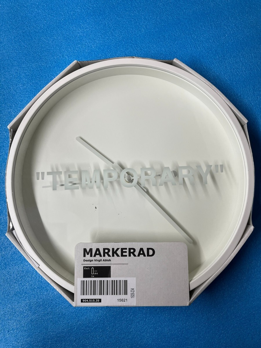 Virgil Abloh X IKEA MARKERAD Temporary Wall clock white from Japan