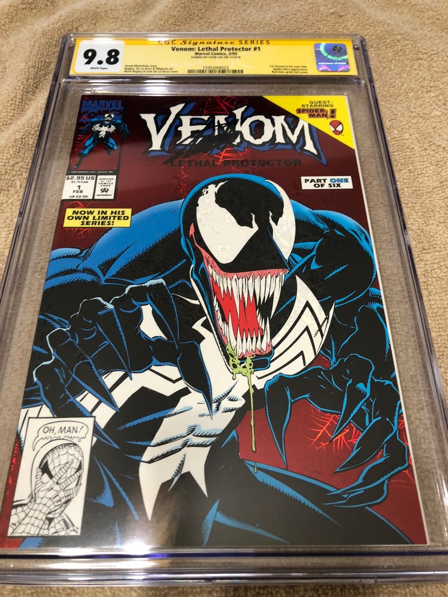 Venom Lethal Protector 1 CGC 9.8 SS Stan Lee Auto 1993 Red