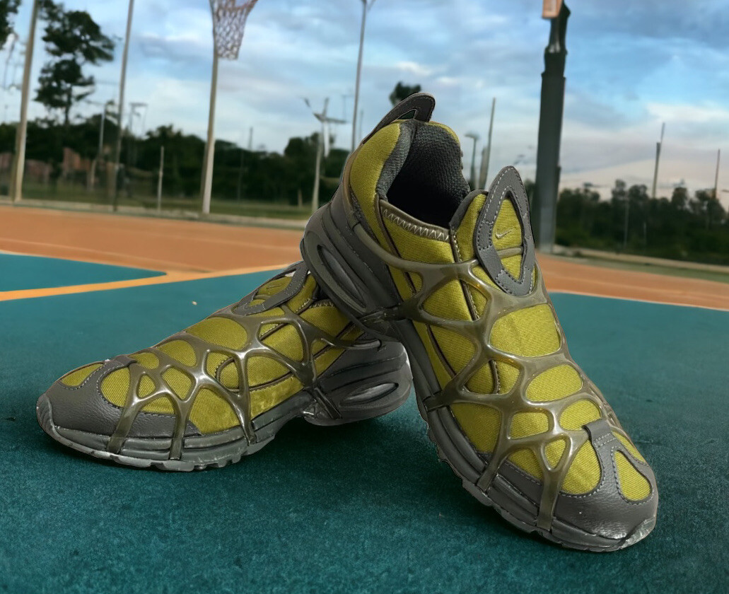 NIKE AIR MAX KUKINI PILGRIM Drab Olive Run Slip Shoes Mens 11 New