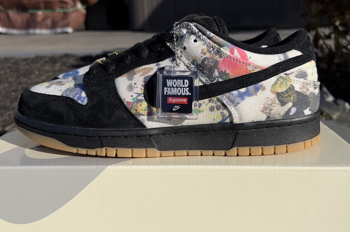 Size 9.5 - Nike SB Dunk Low x Supreme Rammellzee | eBay