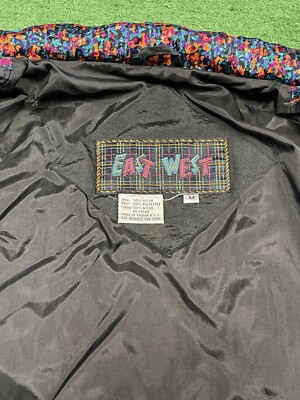 Vintage East West Full Zip Up Jacket Size Medium Multicolor VTG