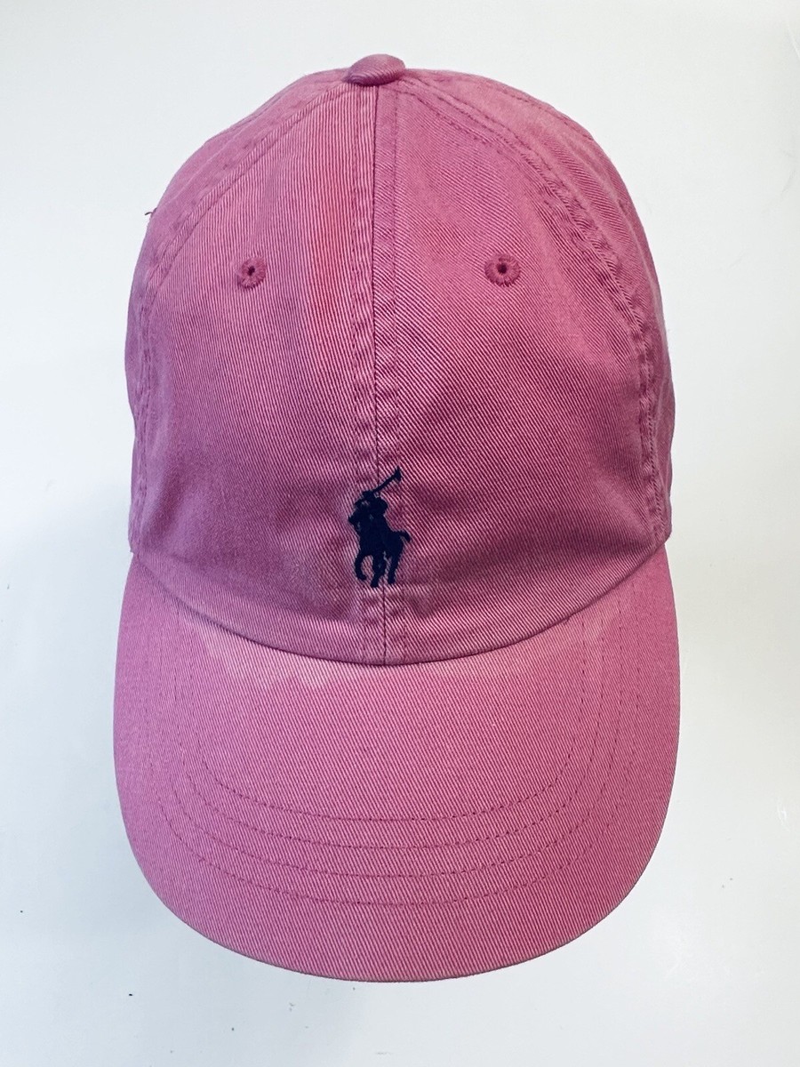 Polo Ralph Lauren Vintage Pink Pony Logo Leather Strap back Hat | eBay