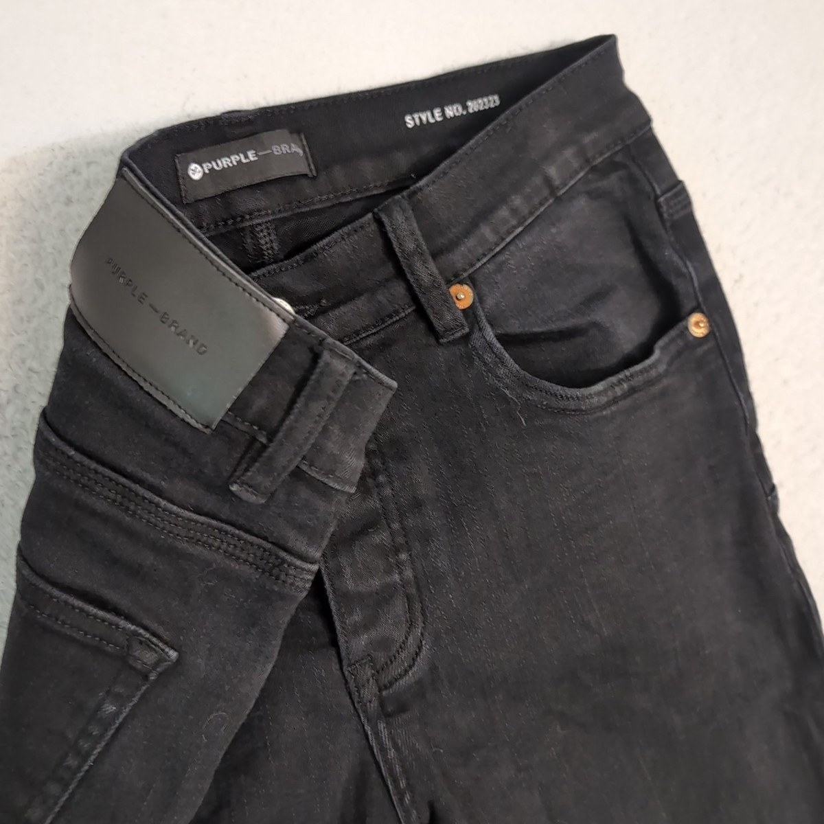 Purple Brand Men's Jeans 29x30 Style 202323 Black Pants Stretchy