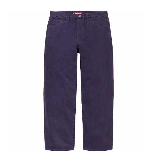 Supreme Baggy Jean Purple Denim FW24 Classic Logo Size 32 | eBay