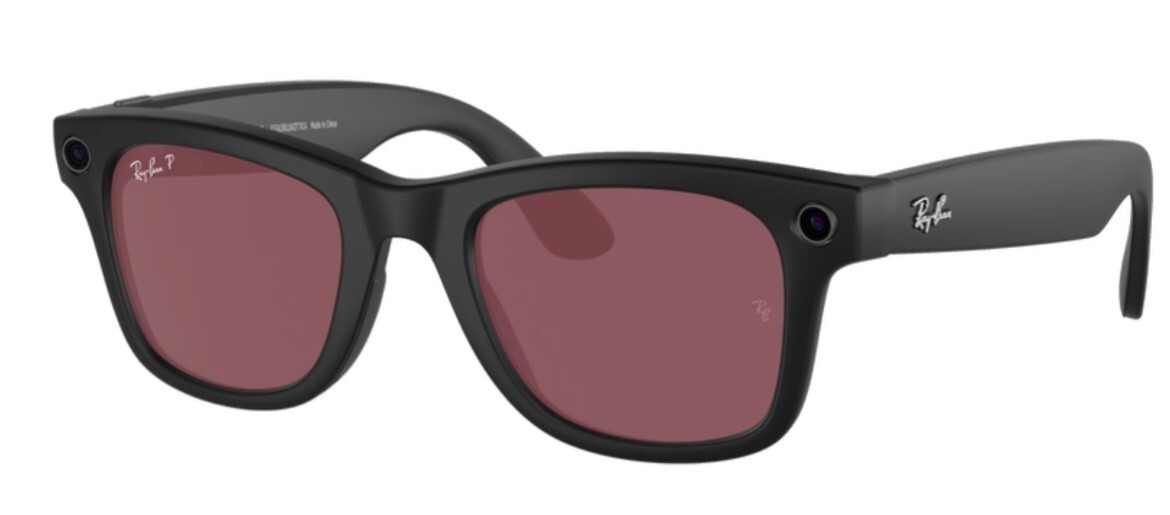 RAY-BAN Meta Wayfarer RW4006 Smart Sunglasses Matte Black/ Red