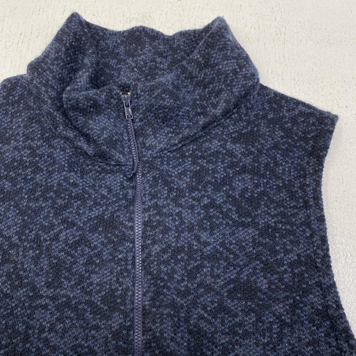 Engineered Garments High Mock Knit Vest Size L Navy Buttoned Men's
