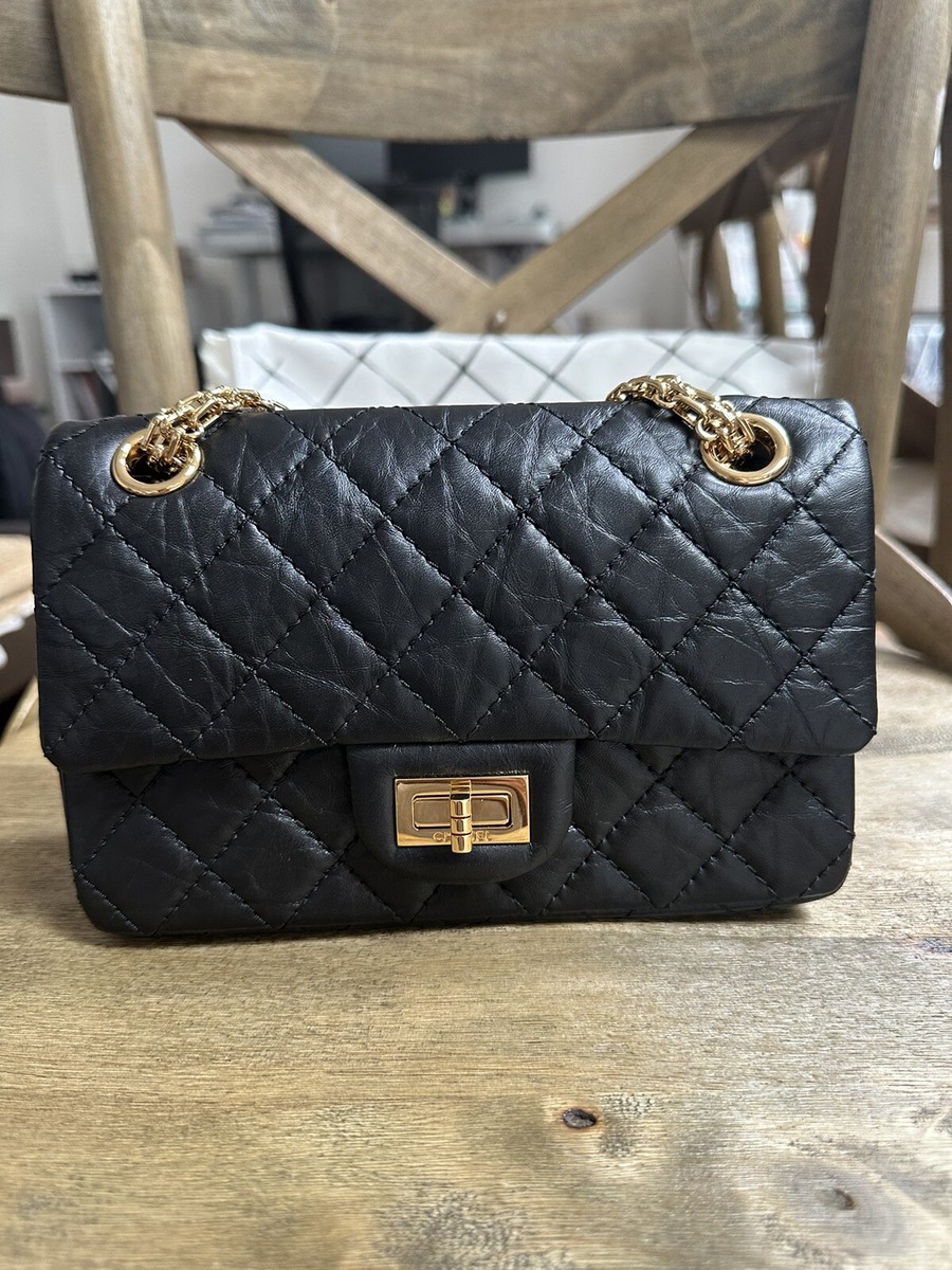 Chanel Reissue 2.55 Mini flap black bag | eBay