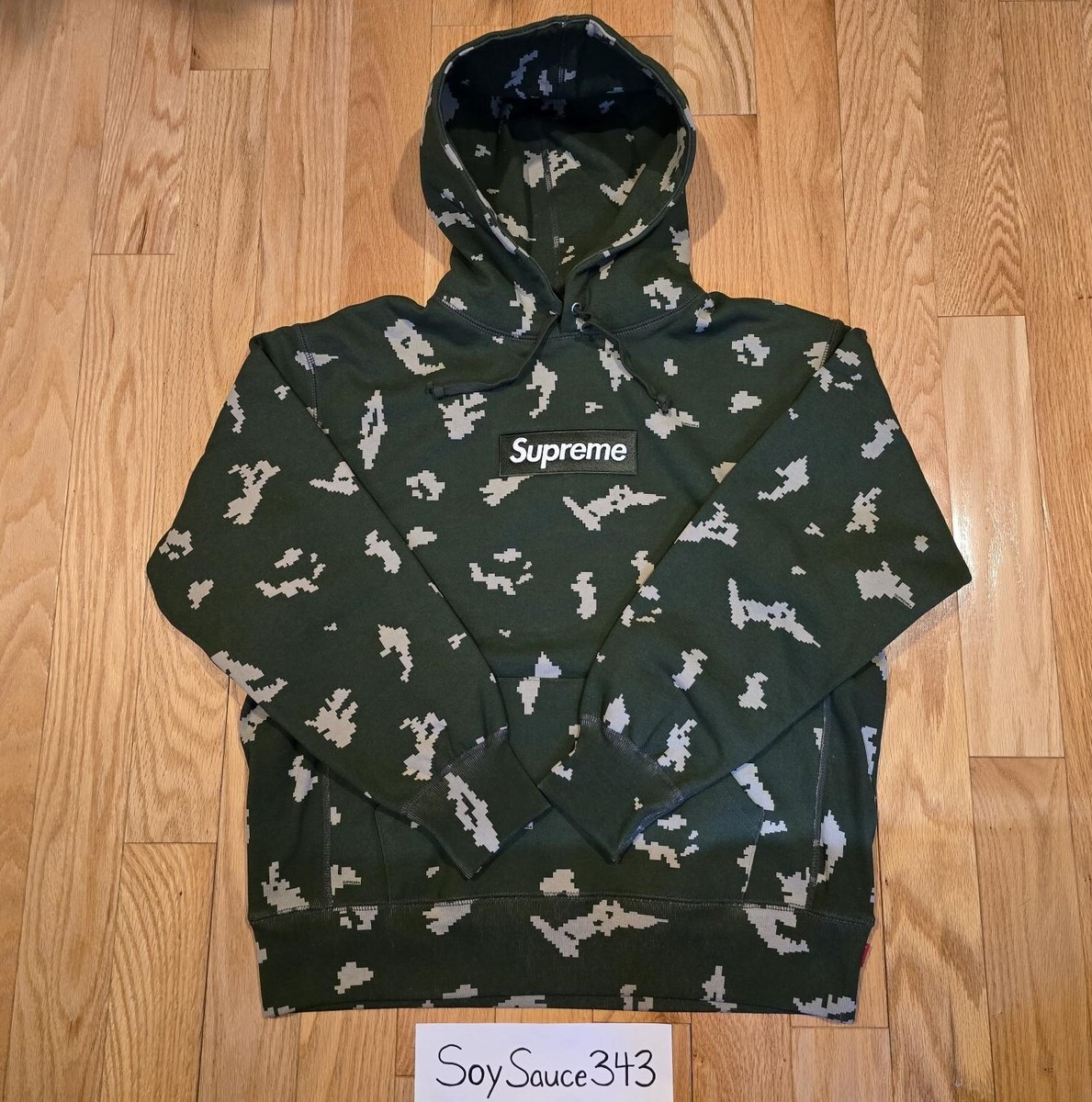 NEW SUPREME BOX LOGO HOODIE HOODED SWEATSHIRT OLIVE RUSSIAN CAMO