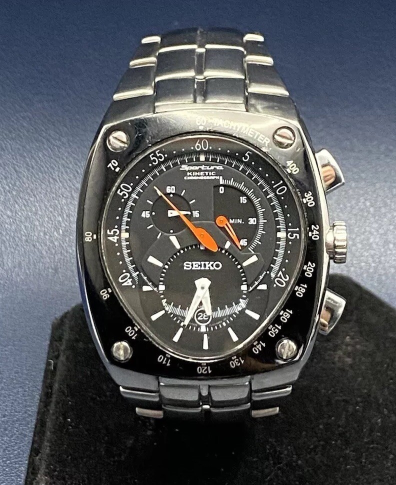 Vintage Seiko 7L22-0AD0 Sportura Kinetic Chronograph Automatic