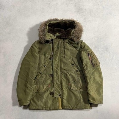 Buzz Rickson's N-3B Military Flight Jacket Real Fur Liner Men's