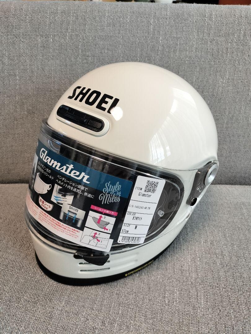 SHOEI GLAMSTER OFF WHITE Motorcycle helmet Size:M Used | eBay