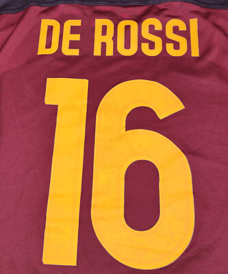 AS ROMA NIKE DE ROSSI 2015-16 FOOTBALL WORN MATCHWORN JERSEY SHIRT