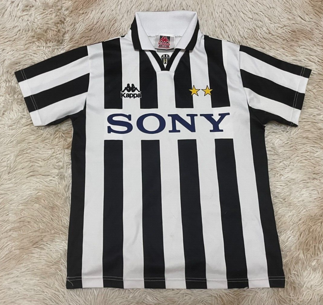 Vintage Juventus SONY 1995 - 1996 - 1997 Home Football Shirt Kappa