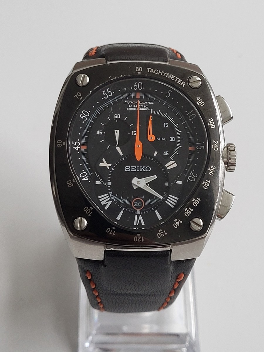 SEIKO SPORTURA KINETIC CHRONOGRAPH 7L22- TACHYMETER MEN'S WATCH | eBay
