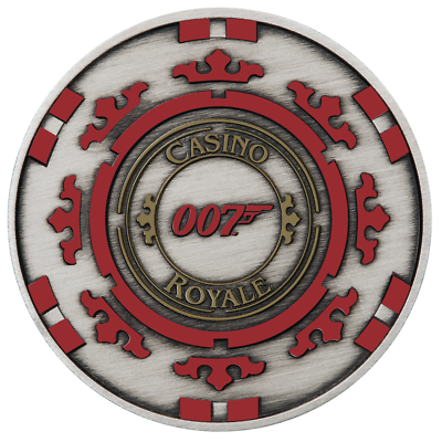 JAMES BOND 007 CASINO ROYALE CASINO CHIP 2023 1oz SILVER $1