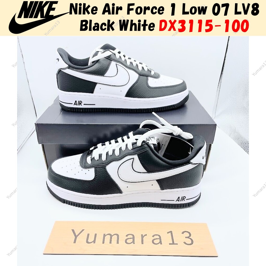 Nike Air Force 1 Low 07 LV8 Black White DX3115-100 Men's Size | eBay