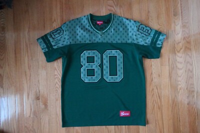 Supreme Monogram Football Jersey – Dark Green – Size Large – Brand