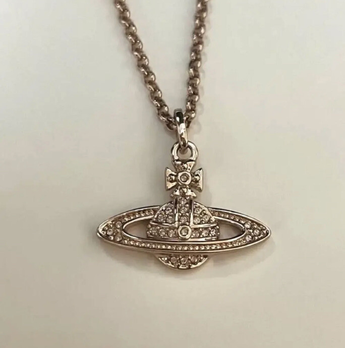 Vivienne Westwood Necklace MINI BAS RELIEF ORB Pink Gold From