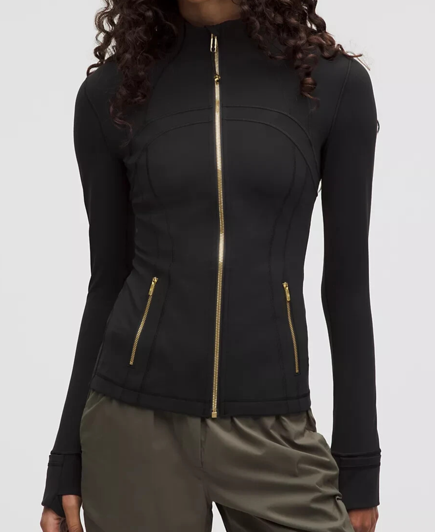 LULULEMON DEFINE JACKET NULU~BLACK~GOLD/GOLD~0-2 4 6 8~10-12~14