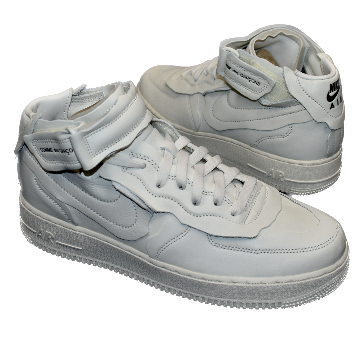 NWT Comme des Garcons Nike Air Force 1 Mid CDG Sail White Men's