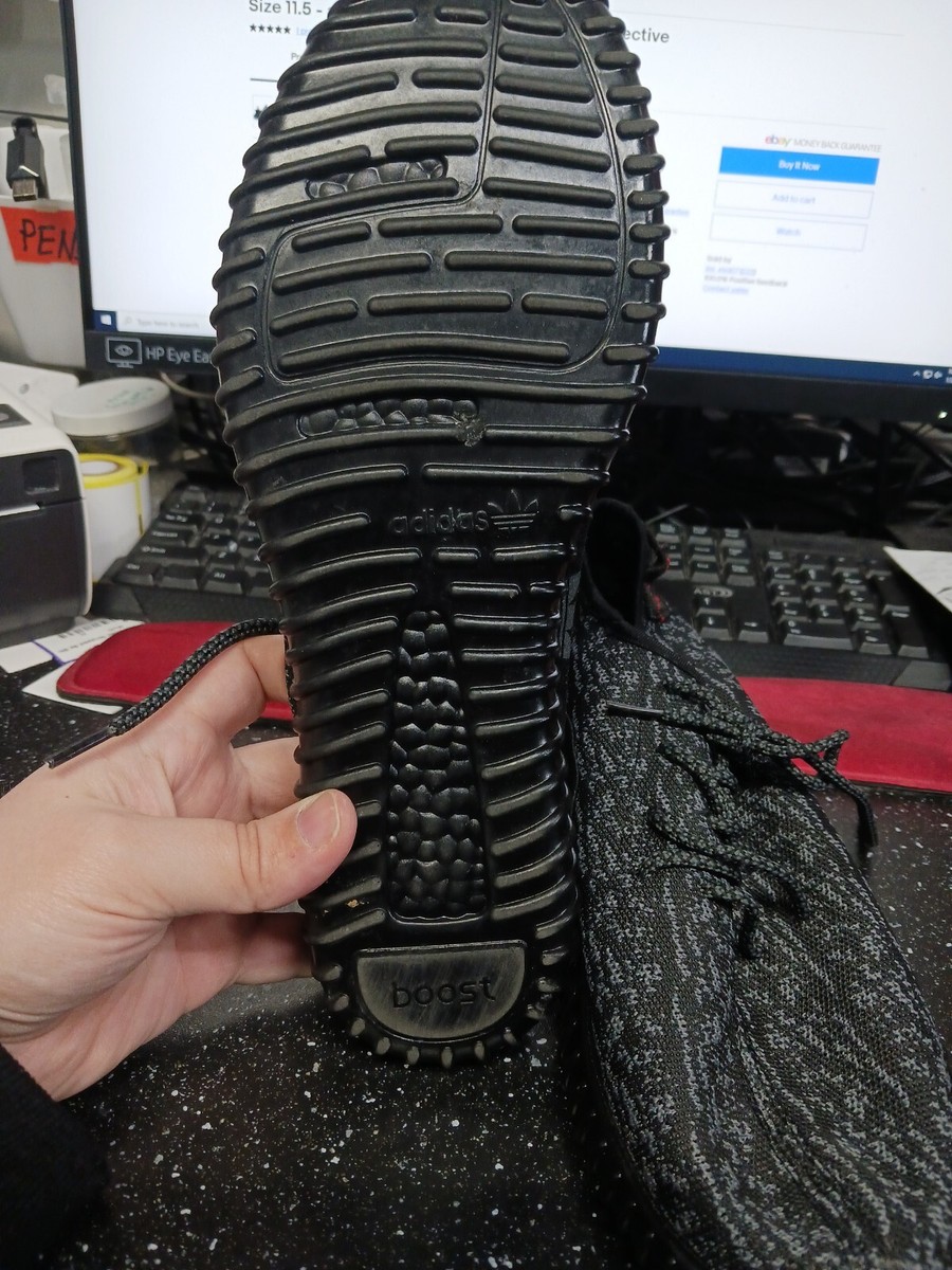 Size 9.5 - adidas Yeezy Boost 350 V1 Pirate Black 2015 S1 | eBay