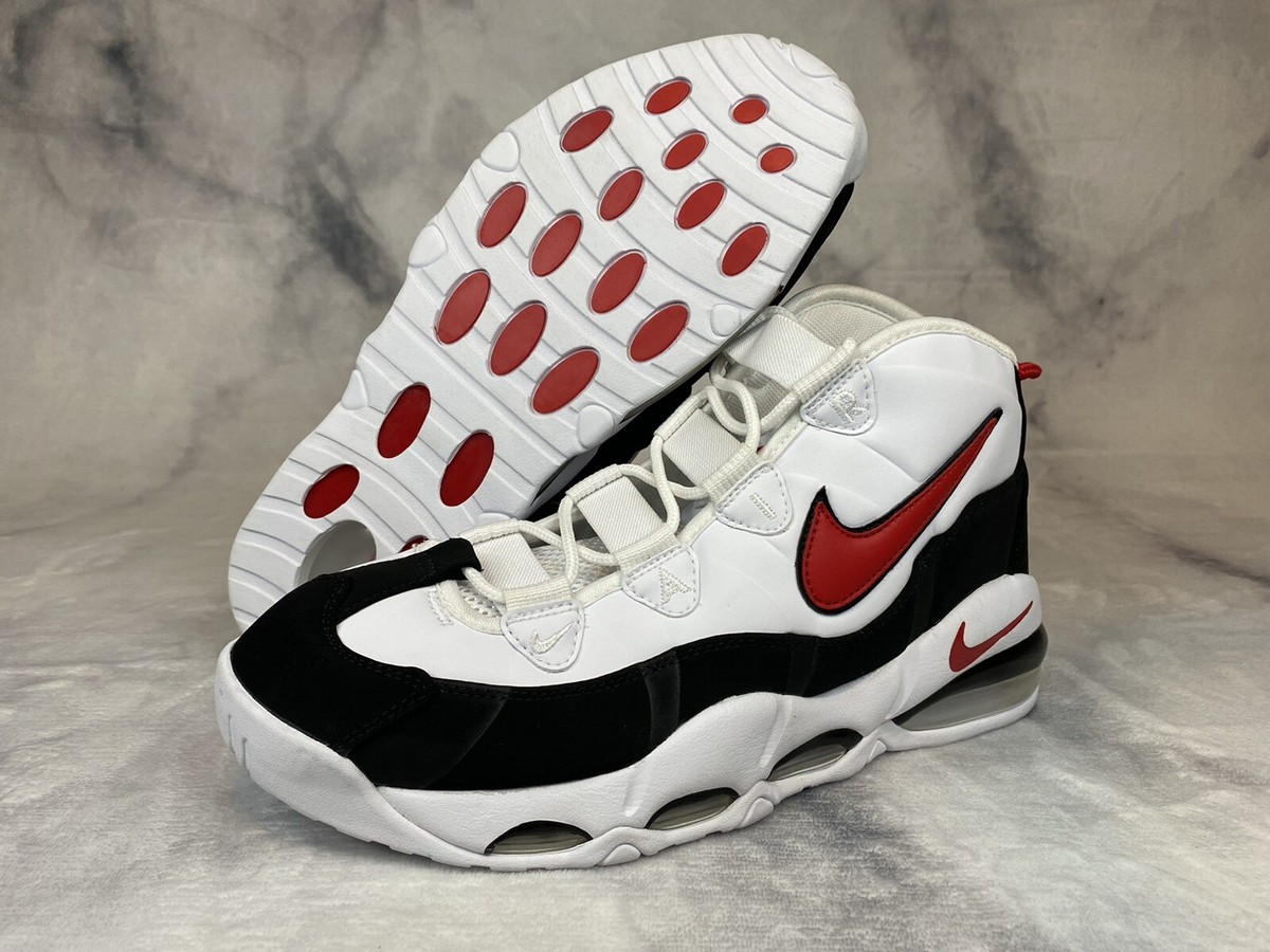 Nike Air Max Uptempo 95 White Red Black SCOTTIE PIPPEN Men Size